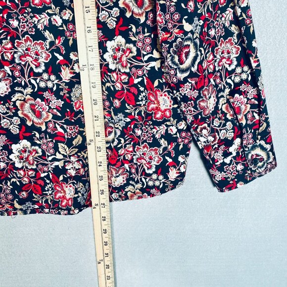 Foxcroft Shirt Womens 16 Pink Cotton Non-Wrinkle Button Up Blouse - Picture 10 of 12